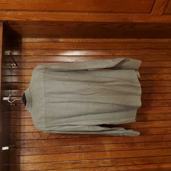 OLD NAVY SIZE LARGE LINEN BLEND Men's Khaki Shirt - Picture 2 of 8